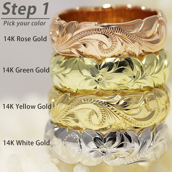 [14K/18K Gold] Half Honu(Hawaiian sea turtle) 4mm u0026 6mm Ring/ Couples –  Maxi Hawaiian Jewelry マキシ ハワイアンジュエリー ハワイ本店