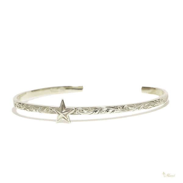 Silver 925] Hawaiian Hoku Star Bangle Bracelet*Made-to-order