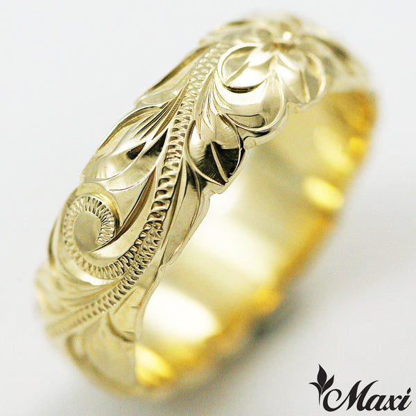 14K Gold] 6mm Barrel Ring *Made to Order* (R0136)TRDSP 14金 リング