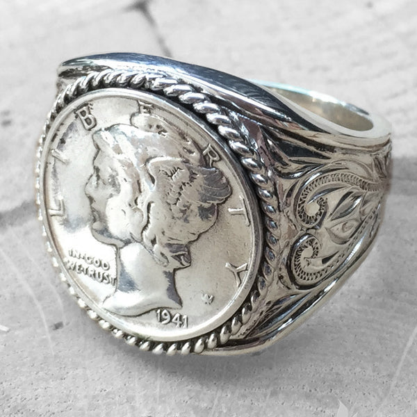 Mercury dime ring sale