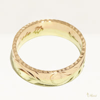 6mm Rainbow Ring_Two Tone_Flat Shape [14K Gold] 