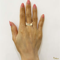 6mm Rainbow Ring_Two Tone_Flat Shape [14K Gold] 