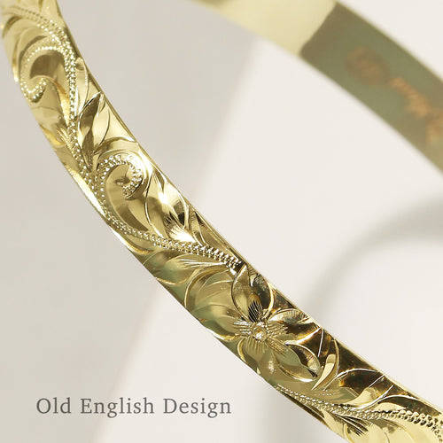 [14K Gold] Custom 6mm Closed Bangle Bracelet *Made-to-order*