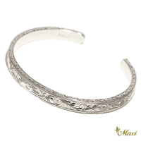 [Silver 925] 6mm Border Bangle Bracelet (B0167)