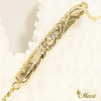 [14K Gold] 4mm x 30mm Diamond ID Bracelet(ID-L Dia)