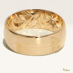 [14K/18K Gold/Platinum] 8mm Barrel Inner Engraved Ring *Made to Order* (R0583_8mm)