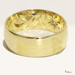 [14K/18K Gold/Platinum] 8mm Barrel Inner Engraved Ring *Made to Order* (R0583_8mm)