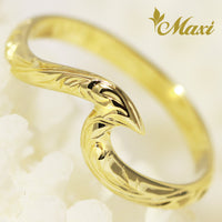 [14K/18K Gold] Small Nalu Wave Ring [Made to Order] (KR0040)