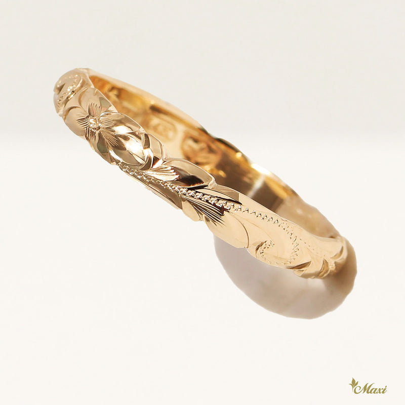 [14K/18K Gold/Platinum] 2.5mm Barrel Ring_Cut Out Edge *Made to Order* (R0133_2.5)