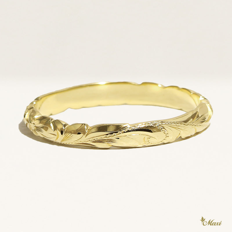 [14K/18K Gold/Platinum] 2.5mm Barrel Ring_Cut Out Edge *Made to Order* (R0133_2.5)