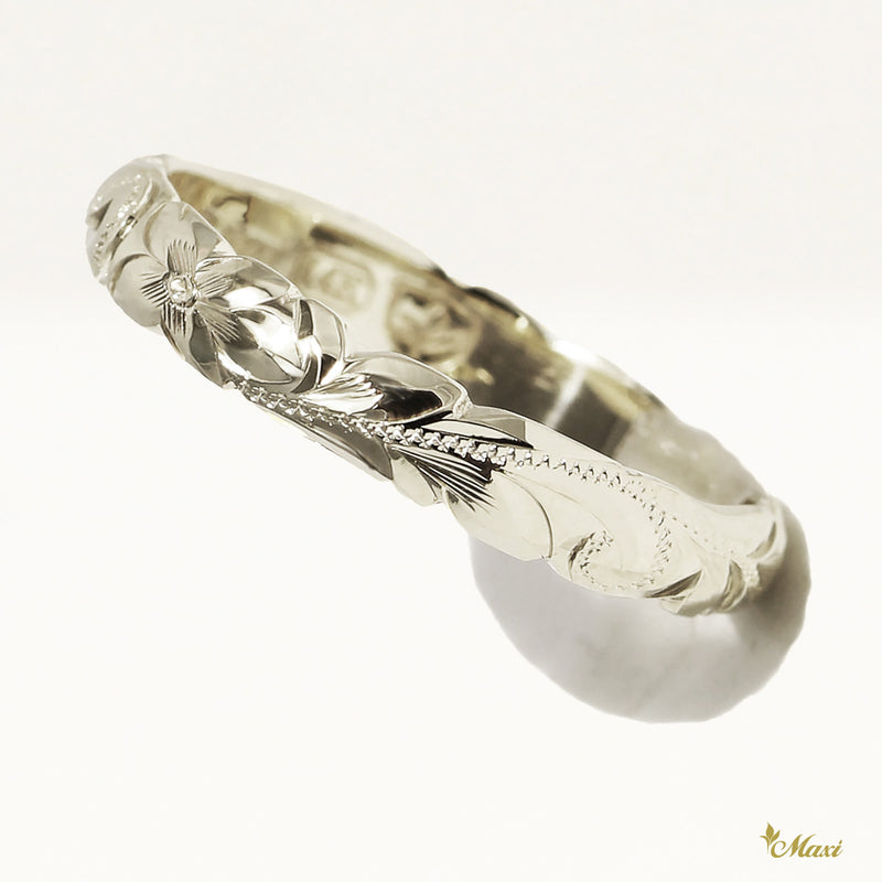 [14K/18K Gold/Platinum] 3mm Barrel Ring_Cut Out Edge *Made to Order* (R0133_3)