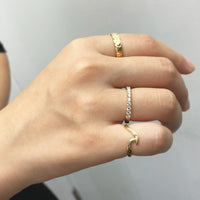 [14K/18K Gold] 2/3 Eternity Ring-2mm Diamond *Made to Order* (R0910)