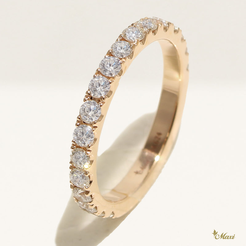 [14K/18K Gold] 2/3 Eternity Ring-2mm Diamond *Made to Order* (R0910)