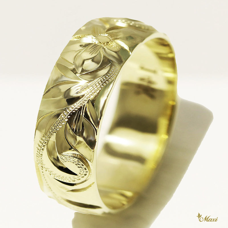 [14K/18K Gold/Platinum] 8mm Barrel Ring *Made to Order* (T_R0133_8_Plain edge)