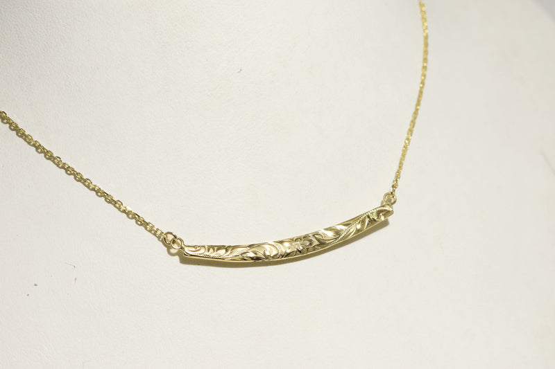 [14K/18K Gold] Wa'a Horizontal Necklace_Small