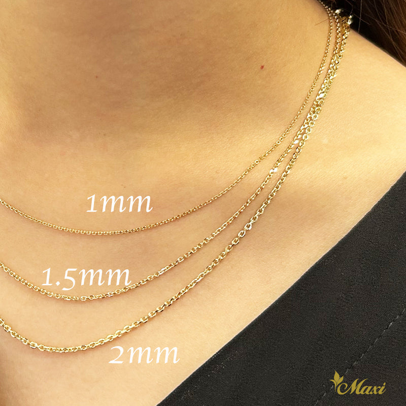 [14K Gold] 2mm Cable Chain