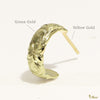 [14K Gold]4mm Width Scallop Edge Hoop Pierced Earring*Made-to-order* (E0208)