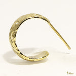 [14K/18K Gold] 6mm Width Scallop Edged Hoop Pierced Earring (E0241 cutout)