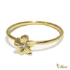 [14K Gold] Hawaiian Plumeria Flower Matte Ring-Small [Made to Order] (R E0215)