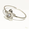 [14K Gold] Hawaiian Plumeria Flower Matte Ring-Large(R0807)