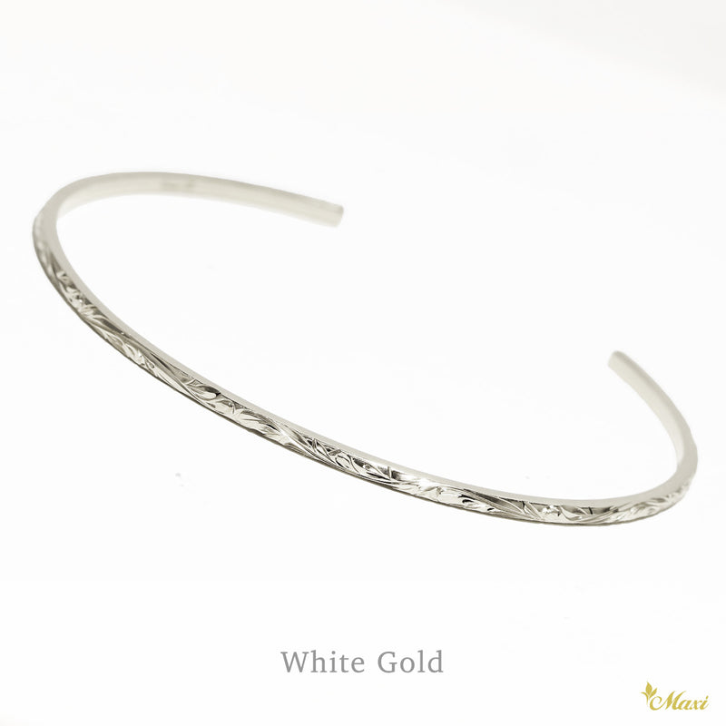 [14K/18K Gold] 2mm Tube Open Bangle Bracelet *Made-to-order* (LBB Tube)