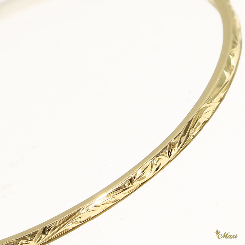 [14K/18K Gold] 2mm Tube Open Bangle Bracelet *Made-to-order* (LBB Tube)