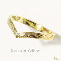 2mm Kohola Whale Tail Two Tone Ring [14K Gold] 