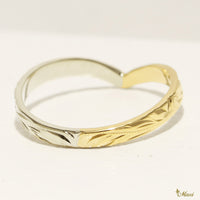 2mm Kohola Whale Tail Two Tone Ring [14K Gold] 