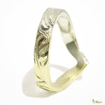 [14K Gold] 3mm Kohola Whale Tail Ring-Two Tone *Made to Order*