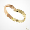 3mm Kohola Whale Tail Ring-Hawaiian Maile Pattern-Cutout-Two tone [14K Gold] 