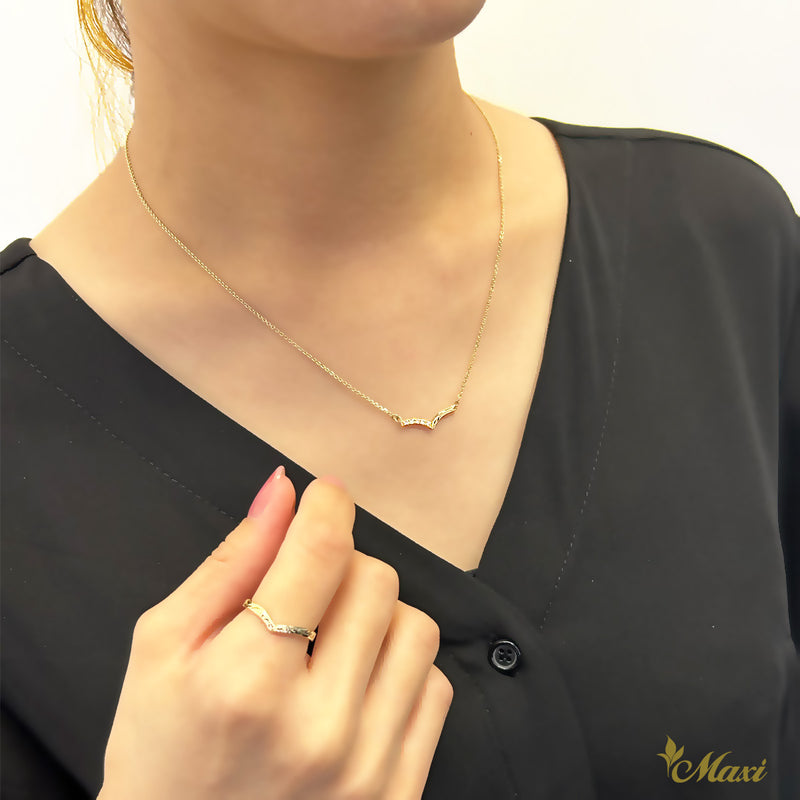 [14K Gold] Kohola Whale Tail Necklace Small *Made to order*(TRDSP)