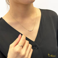 [14K Gold] Kohola Whale Tail Necklace Diamond *Made to order*(TRDSP)