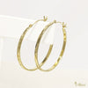 [14K Gold] Hoop Hinged Pierced Earring-Medium 25mm-*Made to Order*(TRD Hinged-M)