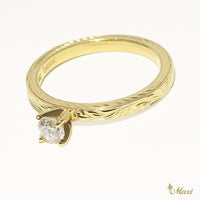 0.28ct Diamond 2mm/Flat Ring - Fashion/ Engagement [14K/18K Gold]