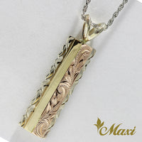 [14K Gold] 3 Tone Bar Pendant*Made-to-order*