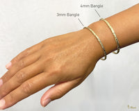 [14K Gold] Custom 3mm Close Bangle Bracelet*Made-to-order*