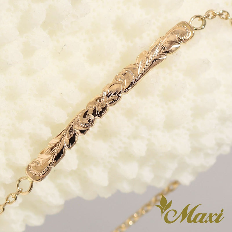 [14K Gold] 3mm x 32mm ID Bracelet/Anklet(ID-M)