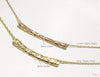 [14K Gold]32mm x 3mm Horizontal Bar Necklace *Made-to-order* (TRDSP)(Best Seller)