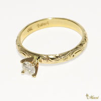 0.26ct Diamond 3mm/Barrel Ring - Fashion/ Engagement [14K/18K Gold]