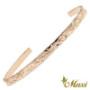 [14K Gold] 4mm Width 1.2mm Thick/ Flat / Open Bangle Bracelet