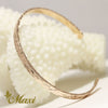 [14K Gold] 4mm Width 1.2mm Thick/ Flat / Open Bangle Bracelet