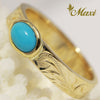 [14K Gold] 4mm Flat Turquoise Ring *Made to Order*TRDSP