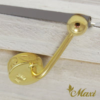 [14K Gold] Scroll Design Round Body Piercing*Made-to-Order*(A0250)