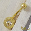 [14K Gold] Scroll Design Round Body Piercing*Made-to-Order*(A0250)