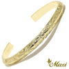 [14K Yellow Gold] 6mm Width Angled Open Bangle Bracelet*Made-to-order*(B0471)