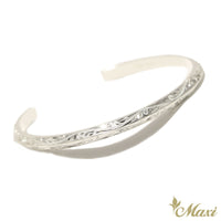 [Silver 925] 4mm Angled Bangle Bracelet *Made-to-order* (B0472)