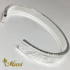 [Silver 925] 8mm Single Side Border Bangle Bracelet (B0521)