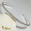 [Silver 925] 3mm Barrel Bangle Bracelet -Maile Design (B0523)