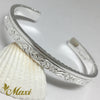 [Silver 925] 6mm Hawaiian traditional design Bangle-Hand Engraved Traditional Hawaiian Design (B0525)