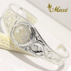 [Silver 925] Liliuokalani Replica Coin 22mm Bangle Bracelet (B0606) [Made to Order]